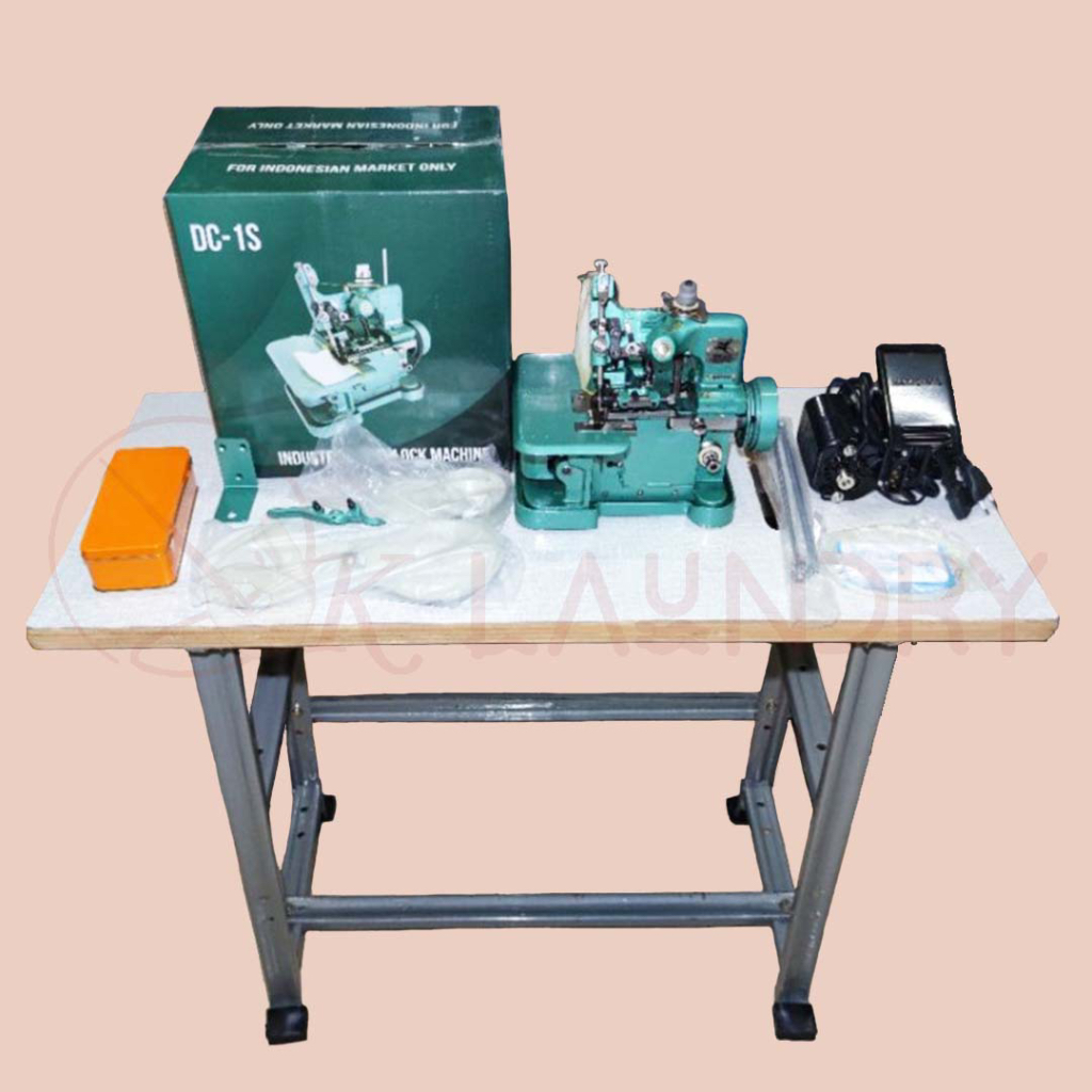 Mesin Jahit Obras PEGASUS DC-1 Kwalitas Super GRADE AAA dengan Dinamo (Set Komplit Meja Kaki)