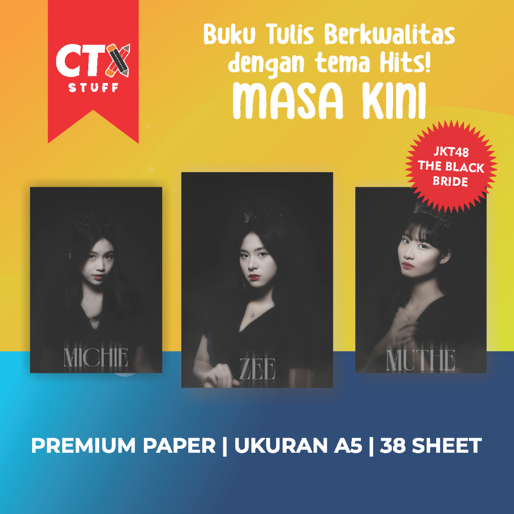 

JKT48 THE BLACK BRIDE Buku Tulis A5/Buku Tulis Custom Cover/Buku Tulis Unik/Buku Tulis Lucu/Buku Tulis Cute/Buku Tulis Anak/Buku Tulis Sekolah/Buku Tulis JKT48/Photo Card JKT48/PC JKT48