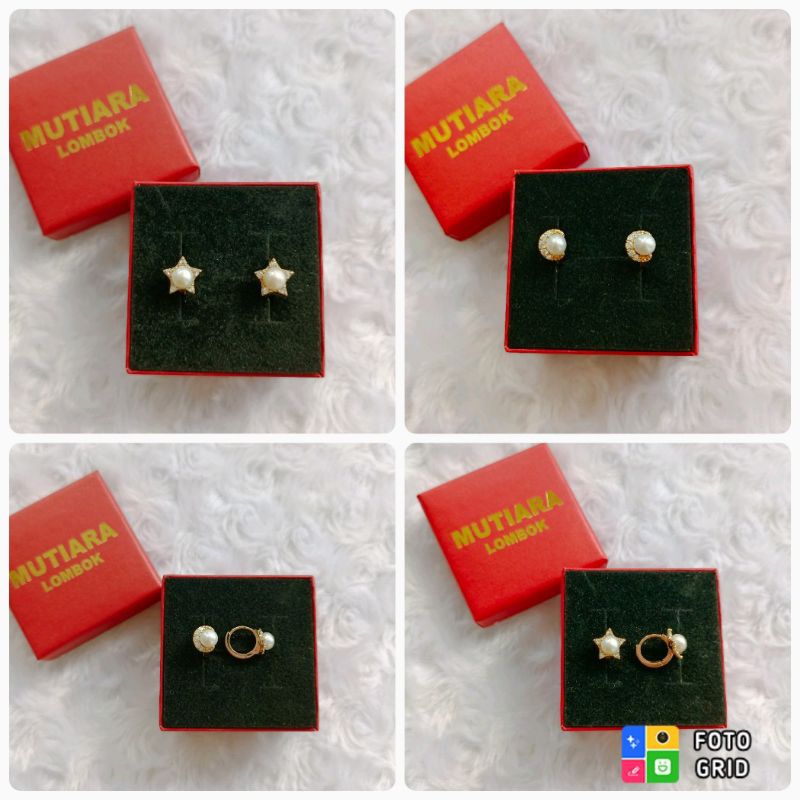 Anting Anak Anting Balita Mutiara Asli Lombok Anting Anak Mutiara Air tawar