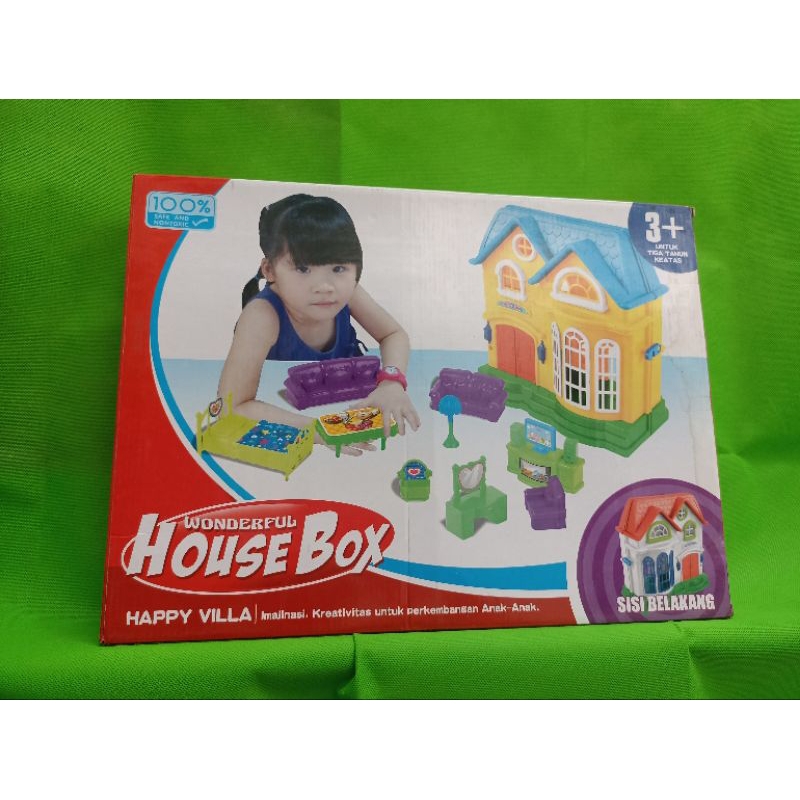 (Preloved) Mainan rumah Housebox Happy Villa