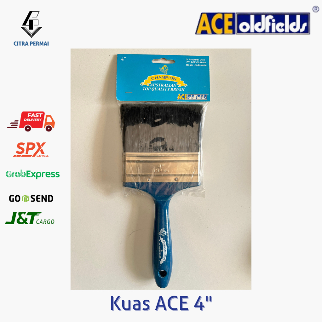 

KUAS CAT ACE BULU HITAM CHAMPION 4" / KUAS ACE / KUAS CAT BERKUALITAS