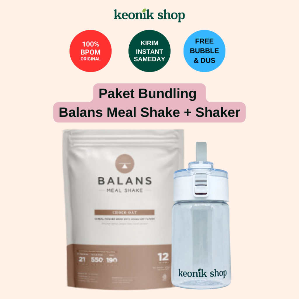 

Keonik Shop | Balans Meal Shake Choco Oat 12s + Shaker