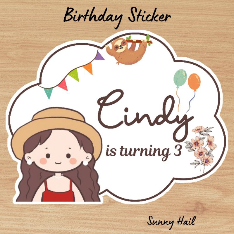 

[Baca Deskripsi] Glossy Birthday Sticker | Sticker Untuk Kemasan Ulang Tahun