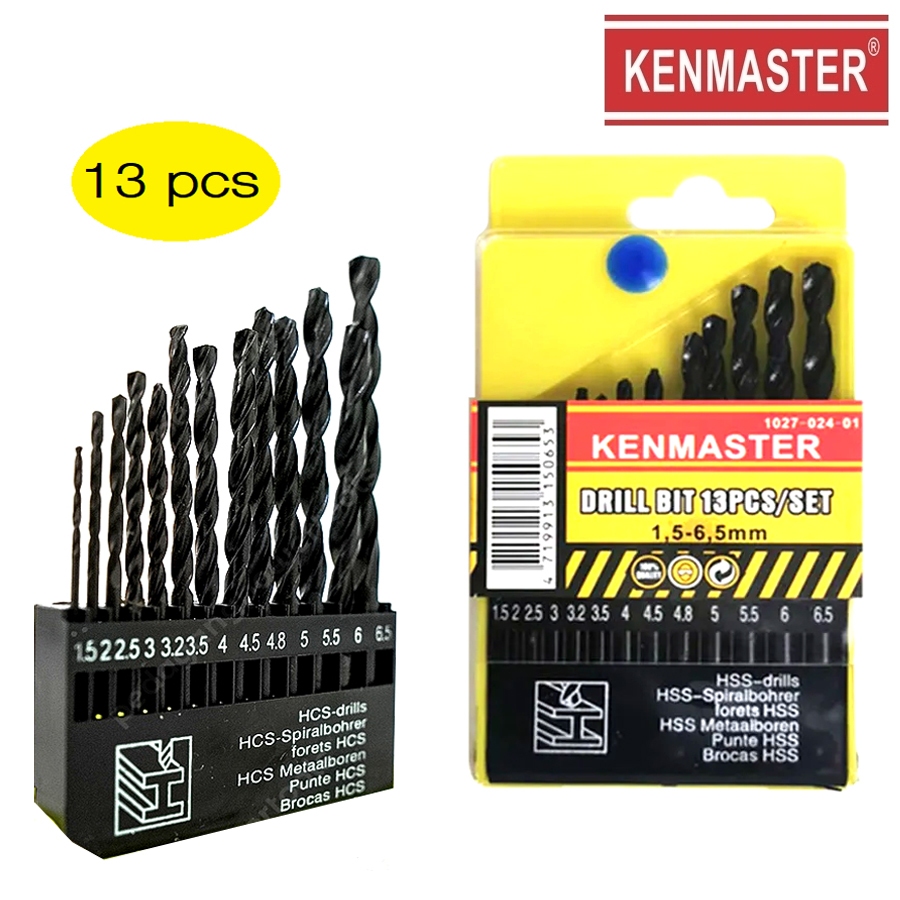 Mata Bor Besi 13 pcs Original Kenmaster Drill Bit Set