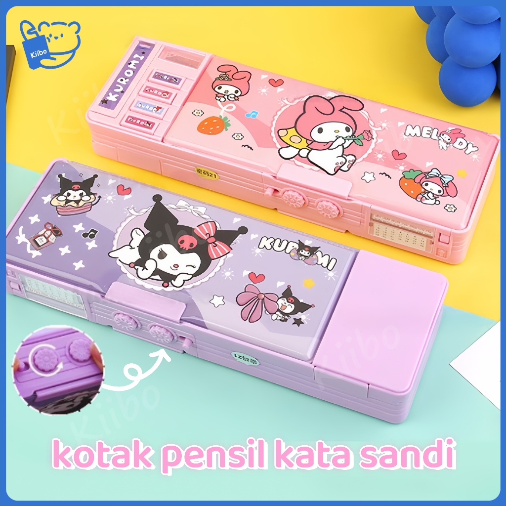

KOTAK PENSIL Bahan Tahan Air Kuromi Tempat Password Multifungsi Lapis Ganda Berkapasitas Besar Lucu