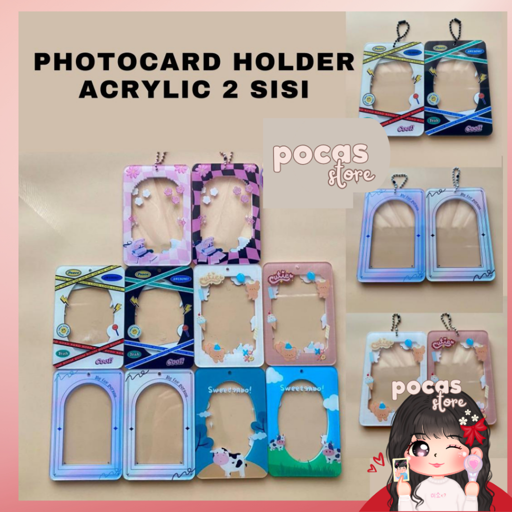 

[PS] CAHOL ACRYLIC KIYOWOK 2 SISI / 2 SIDE Photocard Holder 2 sisi 2 side kpop Transparent Clear Acrylic Id Card Acrylic Frame Bingkai foto cahol termurah