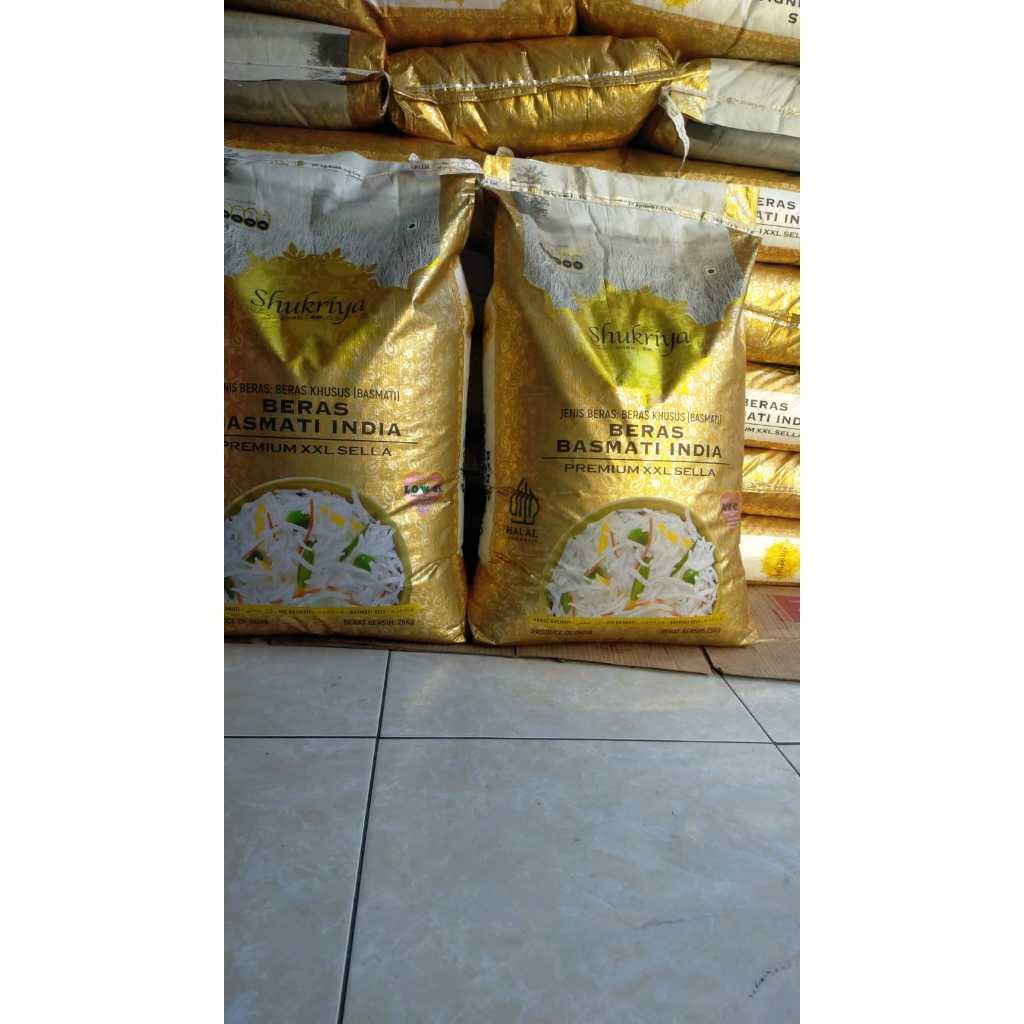 

Beras Basmati SHukriya Premiun XXL Sella - Basmati India 5 KG kemasan REPACKING