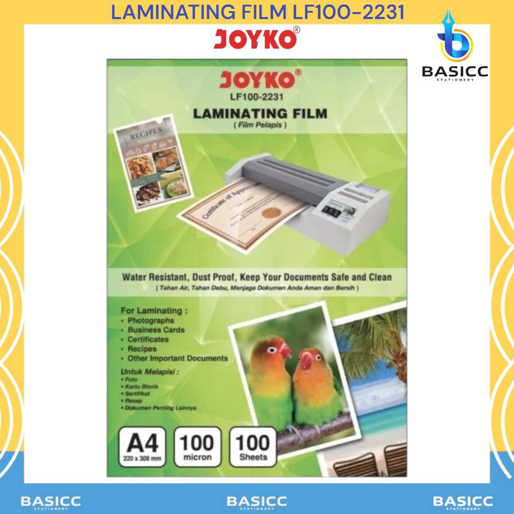 

Joyko Plastik Laminating Hot Panas A4 LF100-2231 | @1Pcs