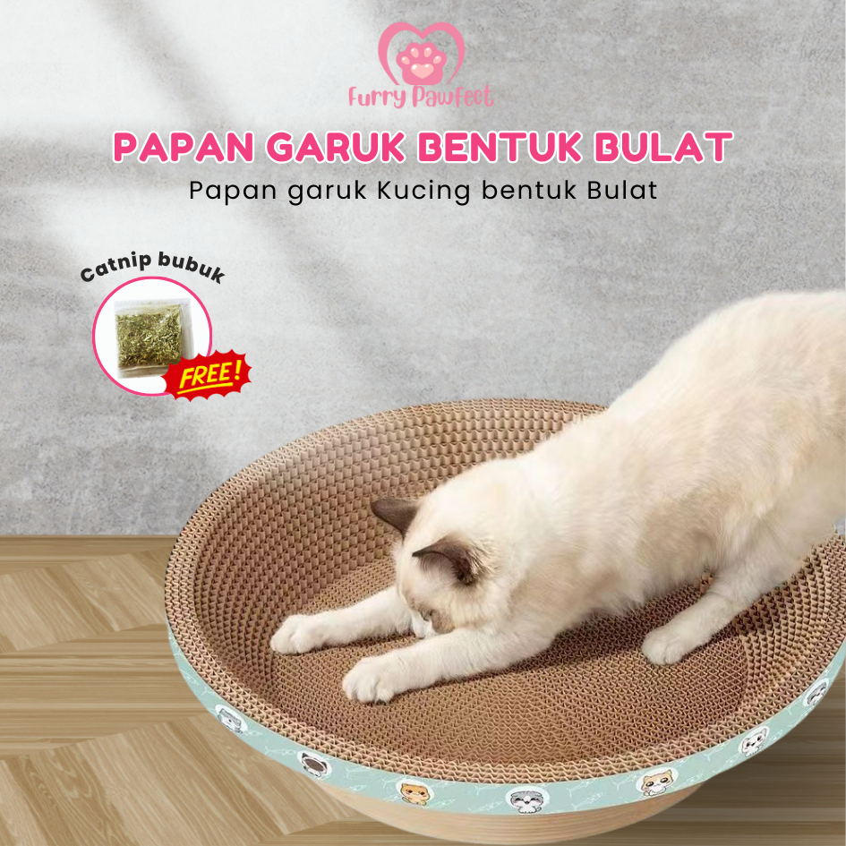 Cat Scratcher Box Cakar Model Bulat Untuk Kucing - Garukan Kucing Cat Scratcher | Cakaran Kucing | P