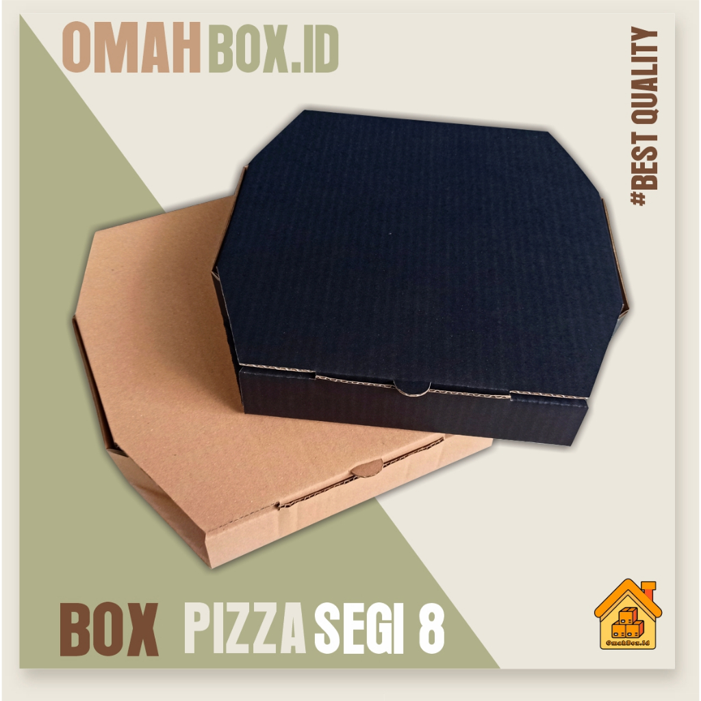

Box Pizza Segi 8 26x26x5 cm | kardus pizza | box pizza | kardus pizza segi 8 | box unik | box murah
