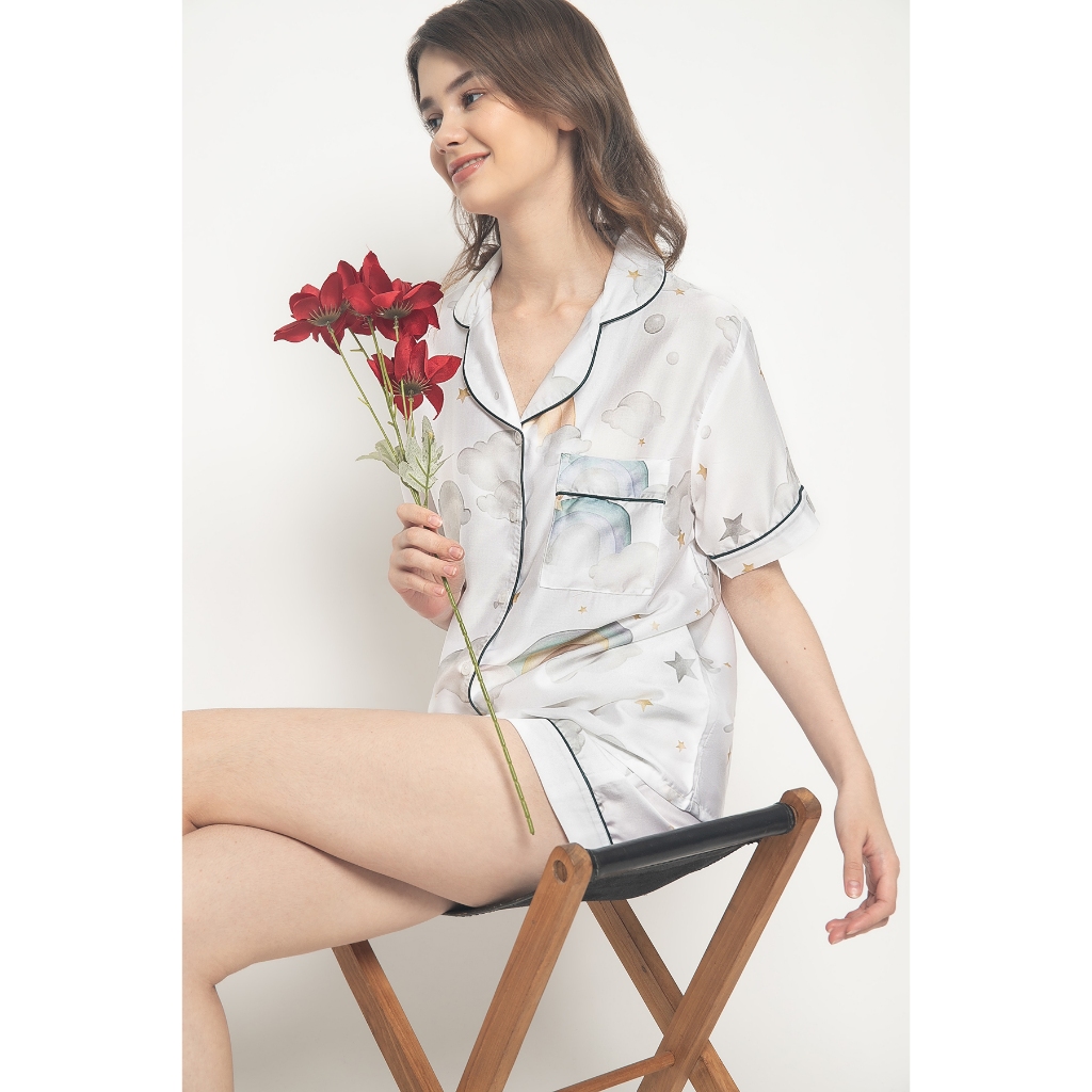 Sky ORGANIC SILK Classic Pajamas Tencel Set Piyama