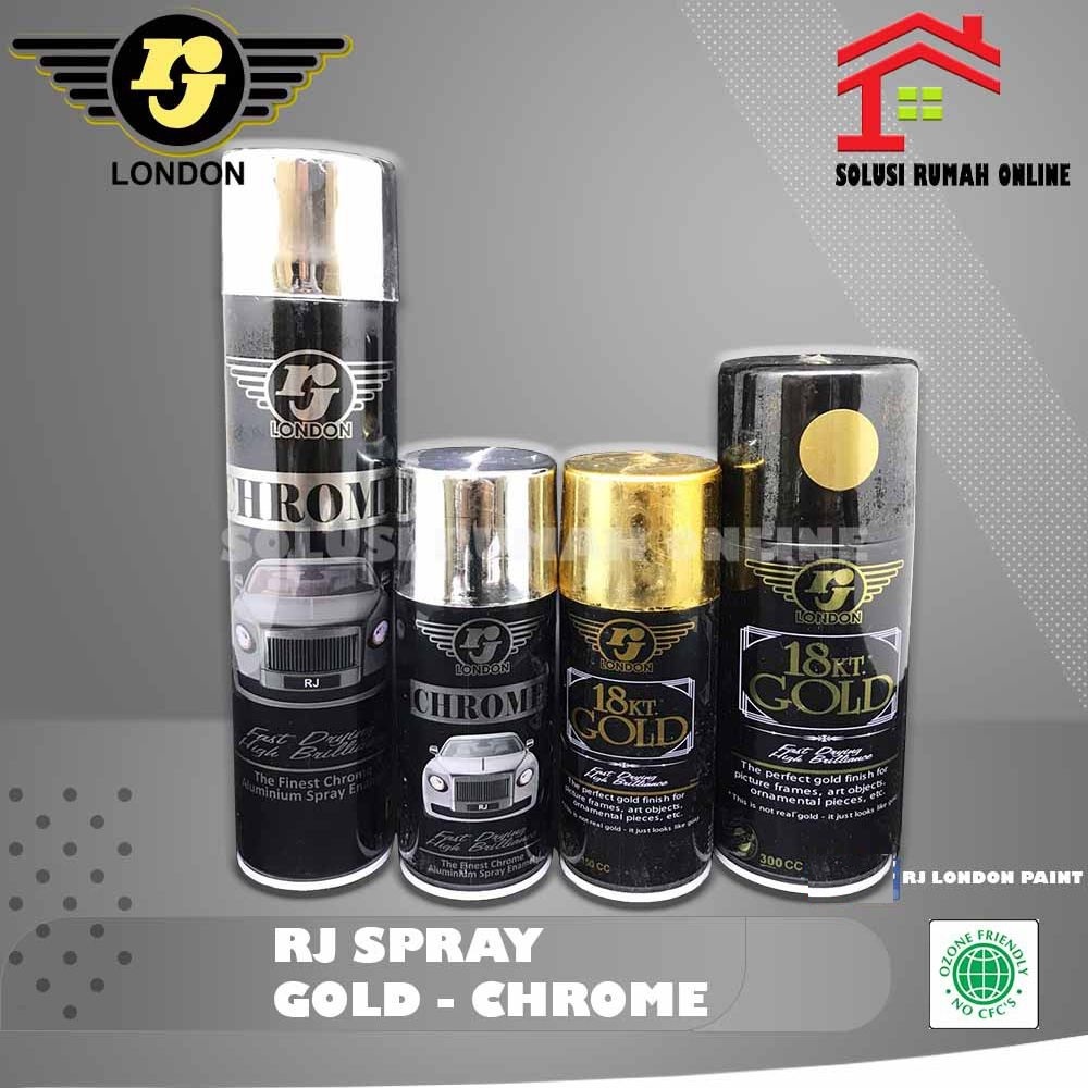CAT RJ EMAS Chrome SPRAY Gold / Krom SEMPROT PILOX LONDON