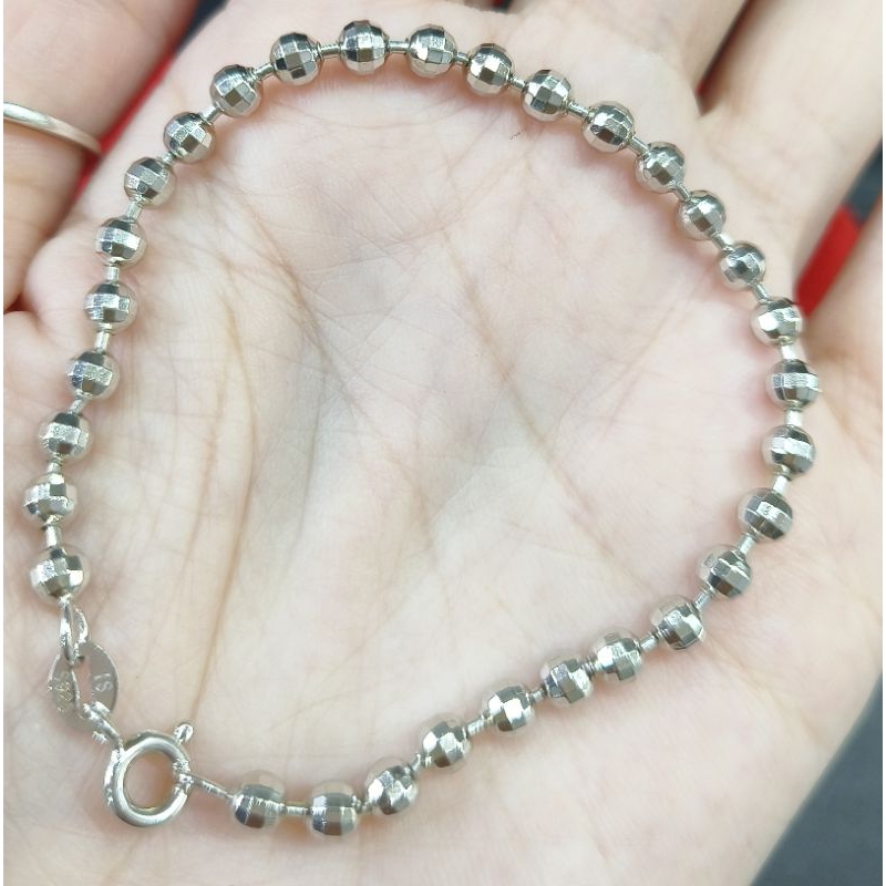 gelang perak asli silver 925 helang gelang biji lada ukir