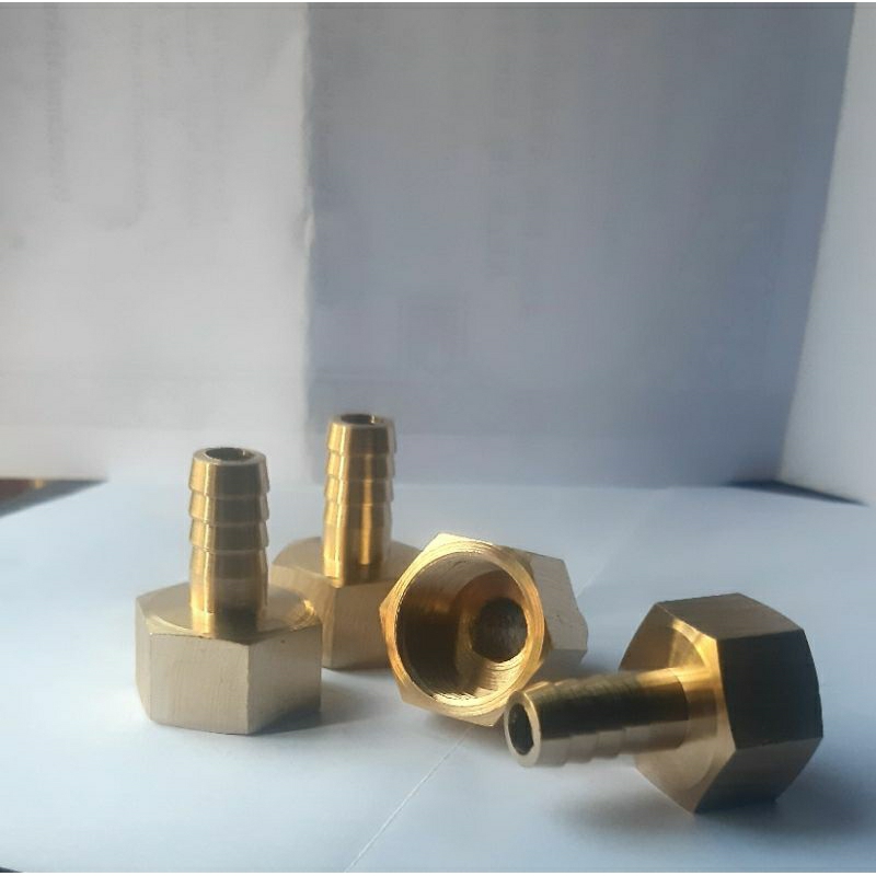 sok selang/ nepel selang drat dalam 1/2×3/8 kuningan water heater