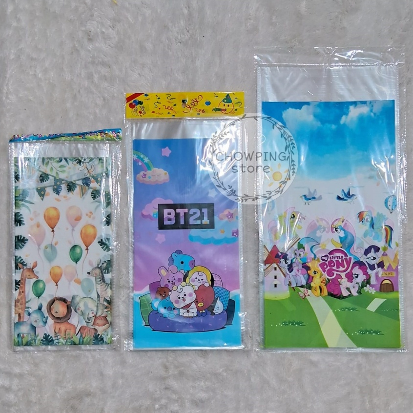 

10Pcs Plastik Snack Souvenir Kado Ulang Tahun Karakter Avenger Kuda Pegasus Tayo Pony Lol Kuromi