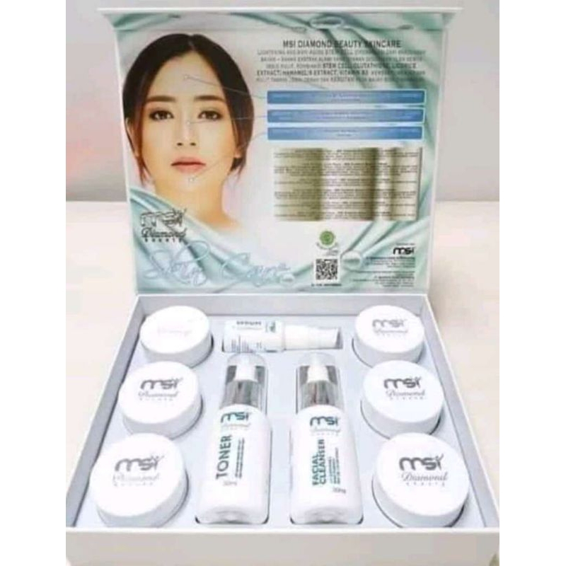 paket skincare MSI isi 9 item untuk perawatan wajah