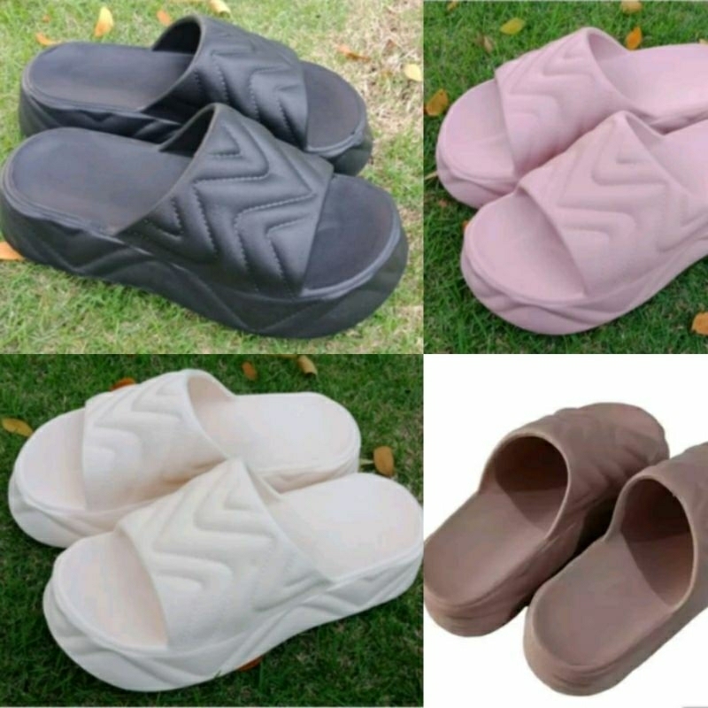 Sandal_Smd Sendal Selop Cewek Slop Wanita Gosome Alas Tebal 5 Cm