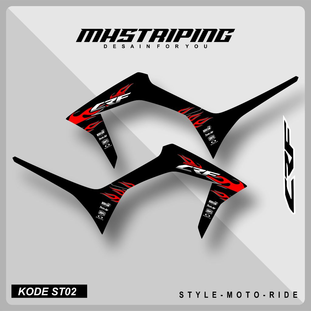 STRIPING CRF 150 L MOTIF API - STIKER BODY CRF | STRIPING MOTOR | STICKER MOTOR | SKOTLET