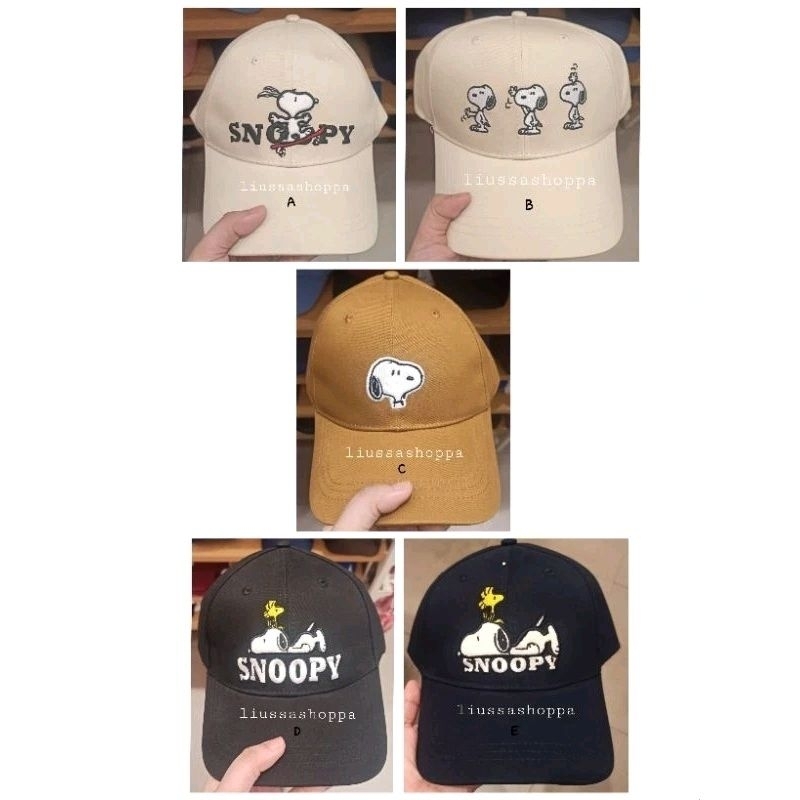 Topi Miniso - Snoopy Summer Travel Collection Cute Baseball Cap