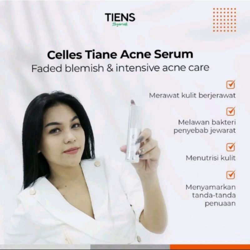 Acne serum celles tiane tiens serum anti jerawat / cream anti jerawat / masalah jerawat / masalah be