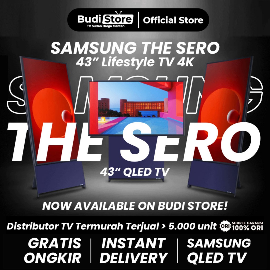 Samsung The Sero 43 inch LS05T The Sero QA43LS05TAKXXD 4K Qled Smart TV Optimized Screen Rotating
