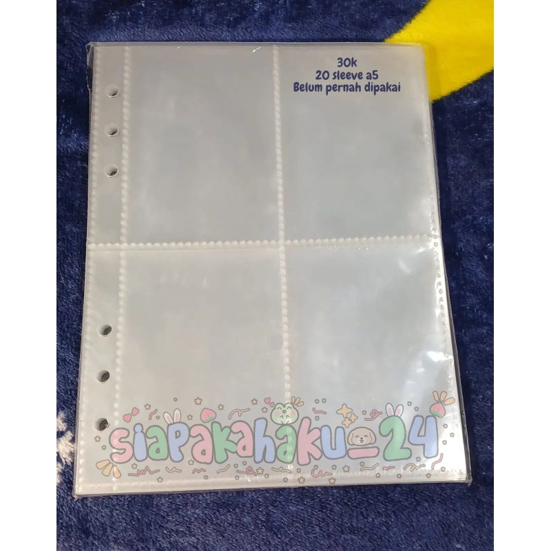 

sleeve binder a5 4p 20 lembar