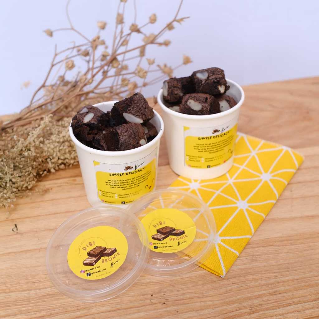 

DiBi Bronie | Brownies Bites Fudgy Coklat | Dessert Brownies Surabaya