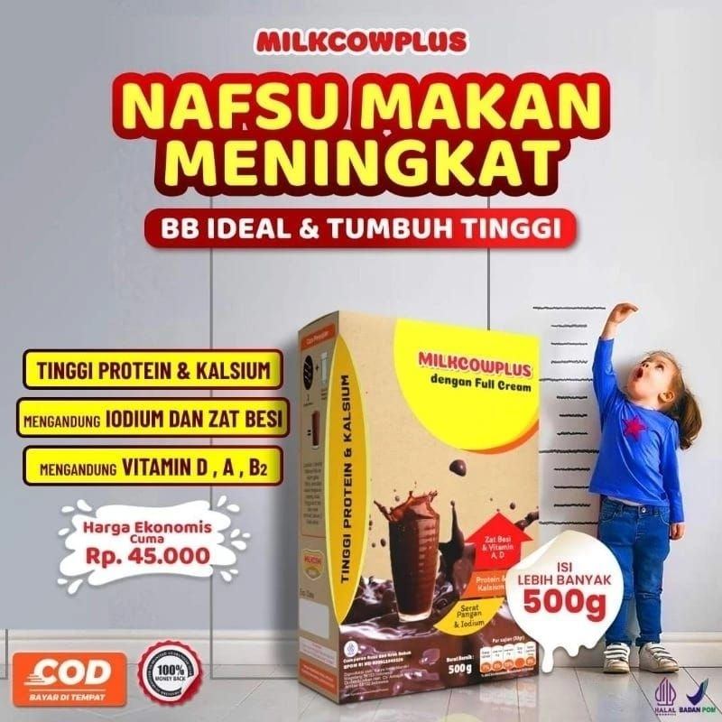

[PROMO] MILKCOWPLUS SUSU GEMUK BADAN AMPUH TINGKATKAN NAFSU MAKAN DAN BERAT BADAN ANAK