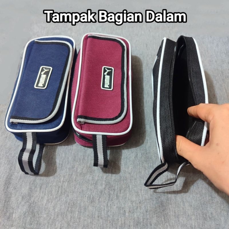 

1 Pcs Tempat Pensil Kain Resleting ( Warna Random )