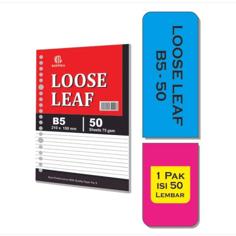 

Loose keaf b5 isi 50 lembar