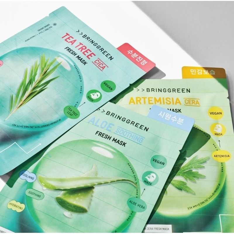 BRINGGREEN FRESH MASK / SHEETMASK OLIVE YOUNG BPOM