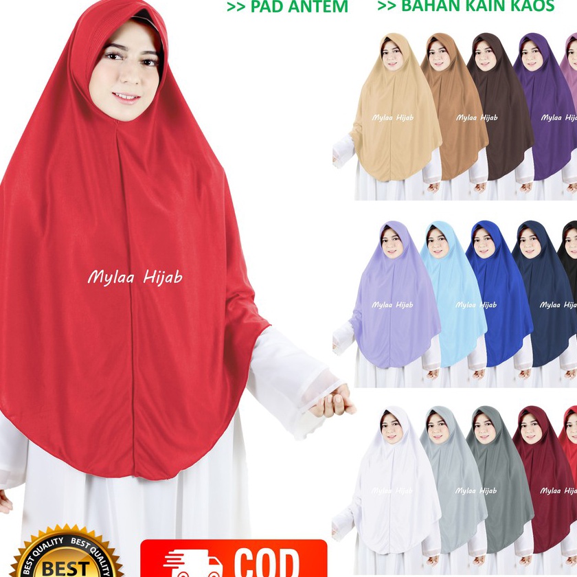 FG2 JILBAB INSTAN BERGO kerudung krudung hijab size XL NON SERUT bahan kaos anak sekolah Antem grosi
