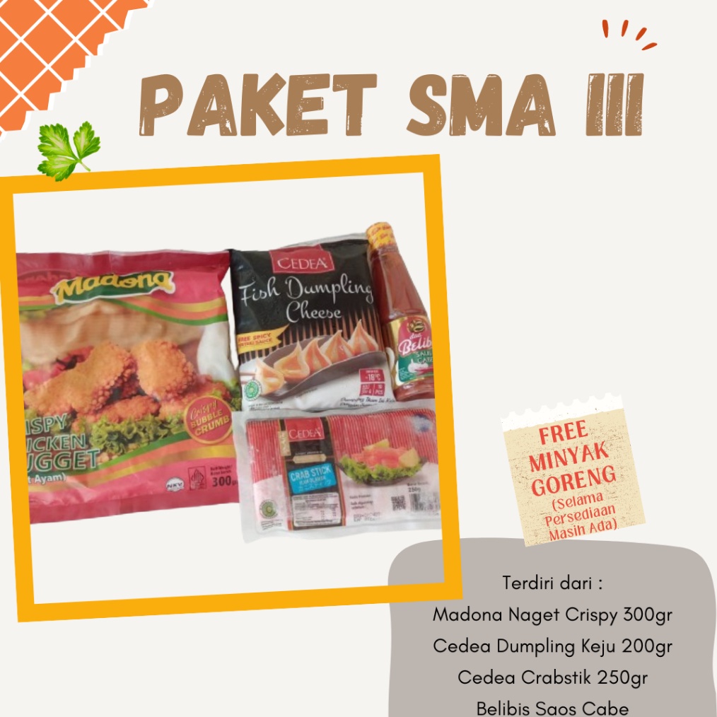 

HARGA SPESIAL Paket Frozen Food Paket Ramadhan Paket Murah SMA III