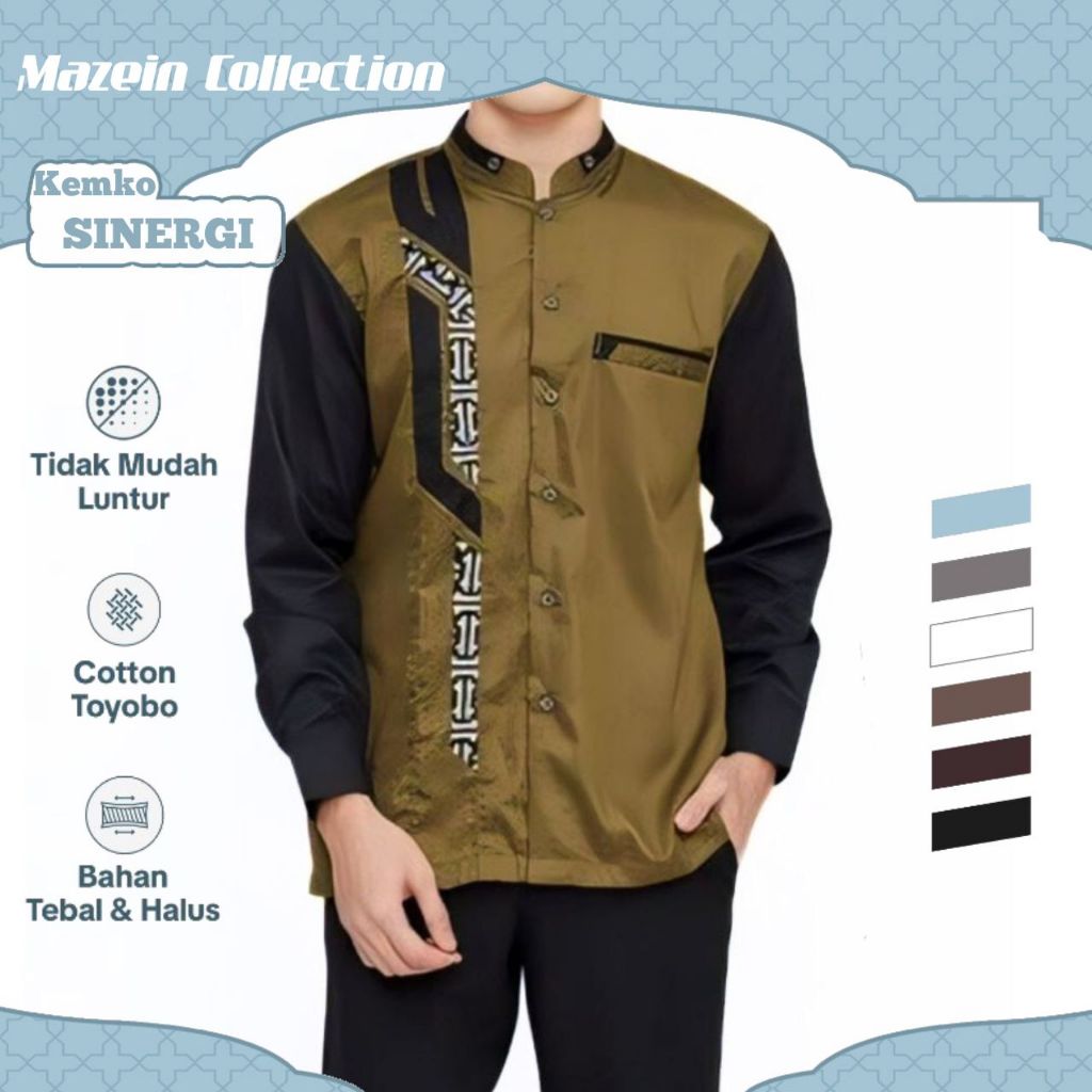 Koko pria santri elrumi/hilwa koko sinergi gus azmi terlaris seragam hadroh azzahir terbaru taqwa