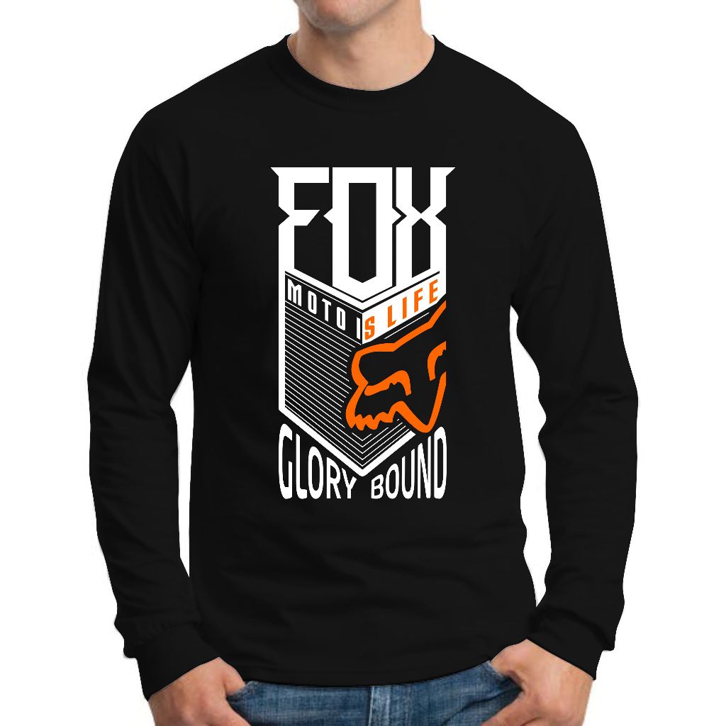 kaos pria kaos fox kaos distro motor cross lengan panjang