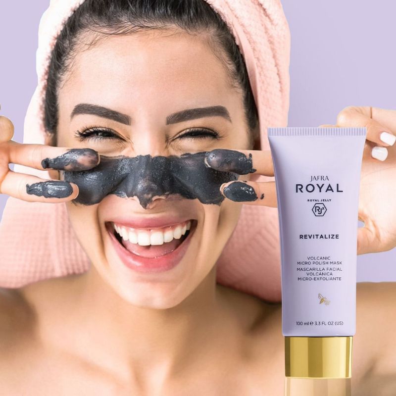 Jafra Masker Royal Jelly Revitalize Volcanic Micro Polish Mask