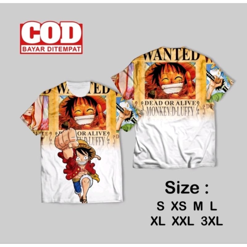 KAOS ONE PIECE LUFFY FULL PRINT XL