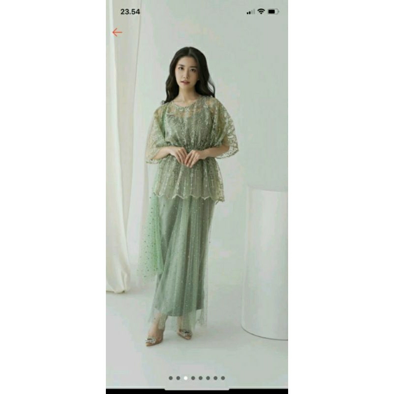 NEW with tag Aura Label Zabina Top Lily Skirt one set gaun pesta setelan wedding dress kondangan dre