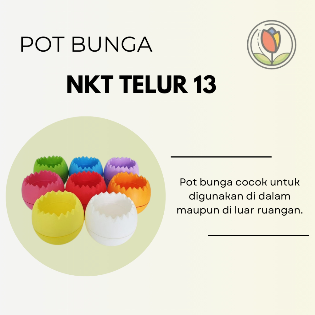 Pot Bunga | Pot NKT Telur Warna Warni