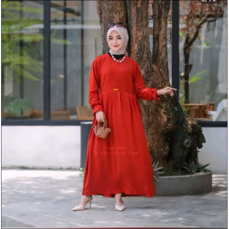 GAMIS ASIFA/ BAJU MUSLIM CRINCLE AIRFLOW