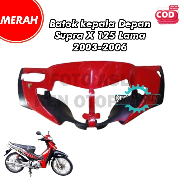 Batok Kepala Depan Supra X 125 OLD / Cover Batok Depan Supra X 125 OLD Cakram 2003-2006 Merah