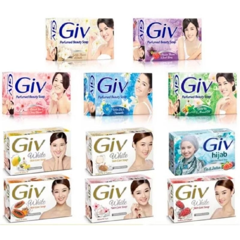 (Isi 8Pcs/ 6Pcs) Giv Sabun Mandi Batang 72gram l Sabun Perawatan Dan Kecantikan