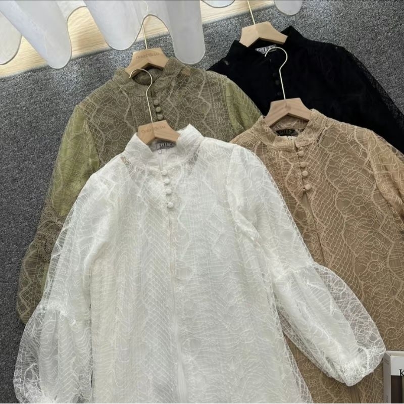 Jual Rugi Dress 2in1 Outer Lace Inner Plisket by Oclo | Dress Lebaran | Dress Lace Wanita | Dress La