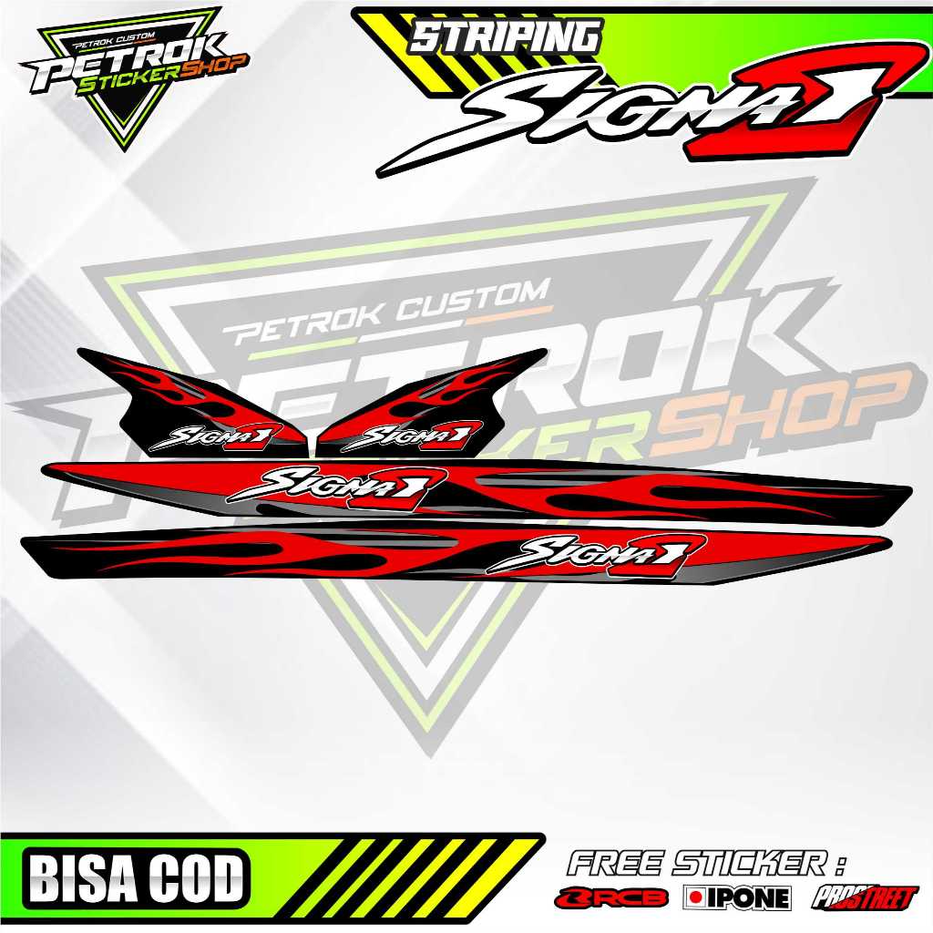 STRIPING VARIASI MOTOR YAMAHA SIGMA E / STIKER LIST VARIASI MOTOR SIGMA E