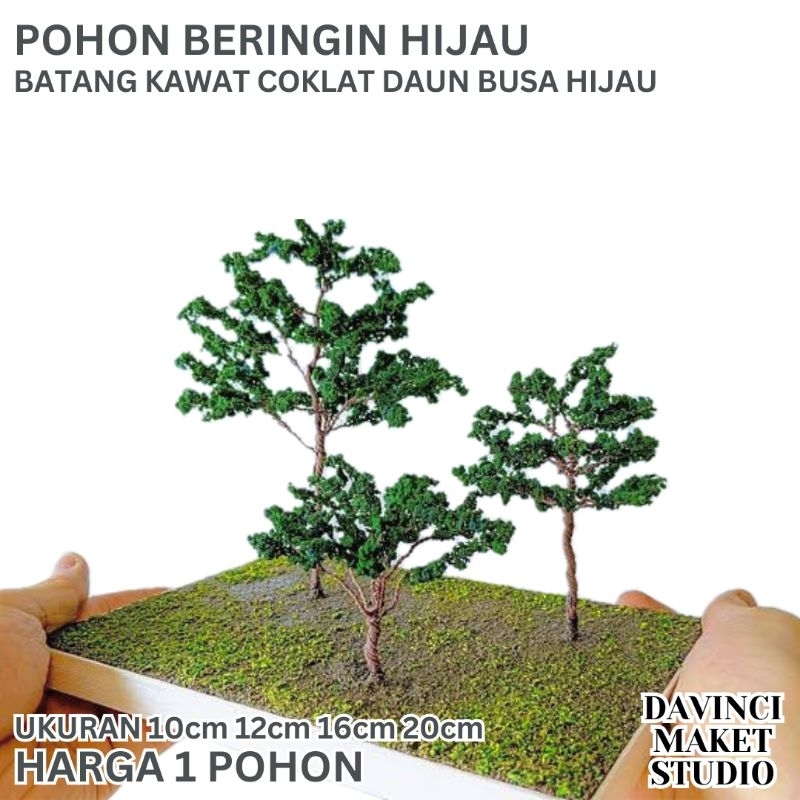 Miniatur Pohon Beringin Cabang Besar Maket Diorama - Banyan Tree Tinggi 10cm 12cm 15cm 20cm