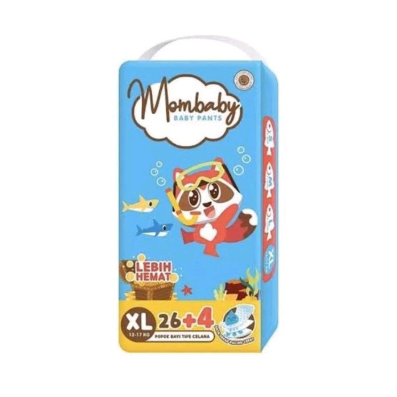 Mombaby M 30+4/Mombaby Pants XL26+4 / Popok Celana / Popok / Mombaby