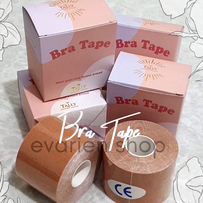 FG2 EVARIEN SHOP  Bra Tape  Body Tape Breast Lift Cotton Katun Elastis Kain Berperekat Plester Cospl