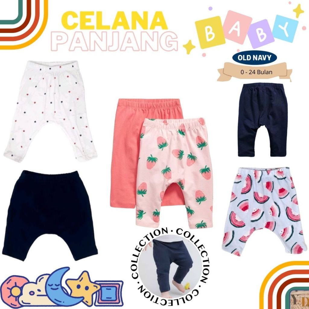 Celana Panjang Bayi Newborn 0 - 24 bulan / U Shaped Pants For Baby New Born 0 -24 Month