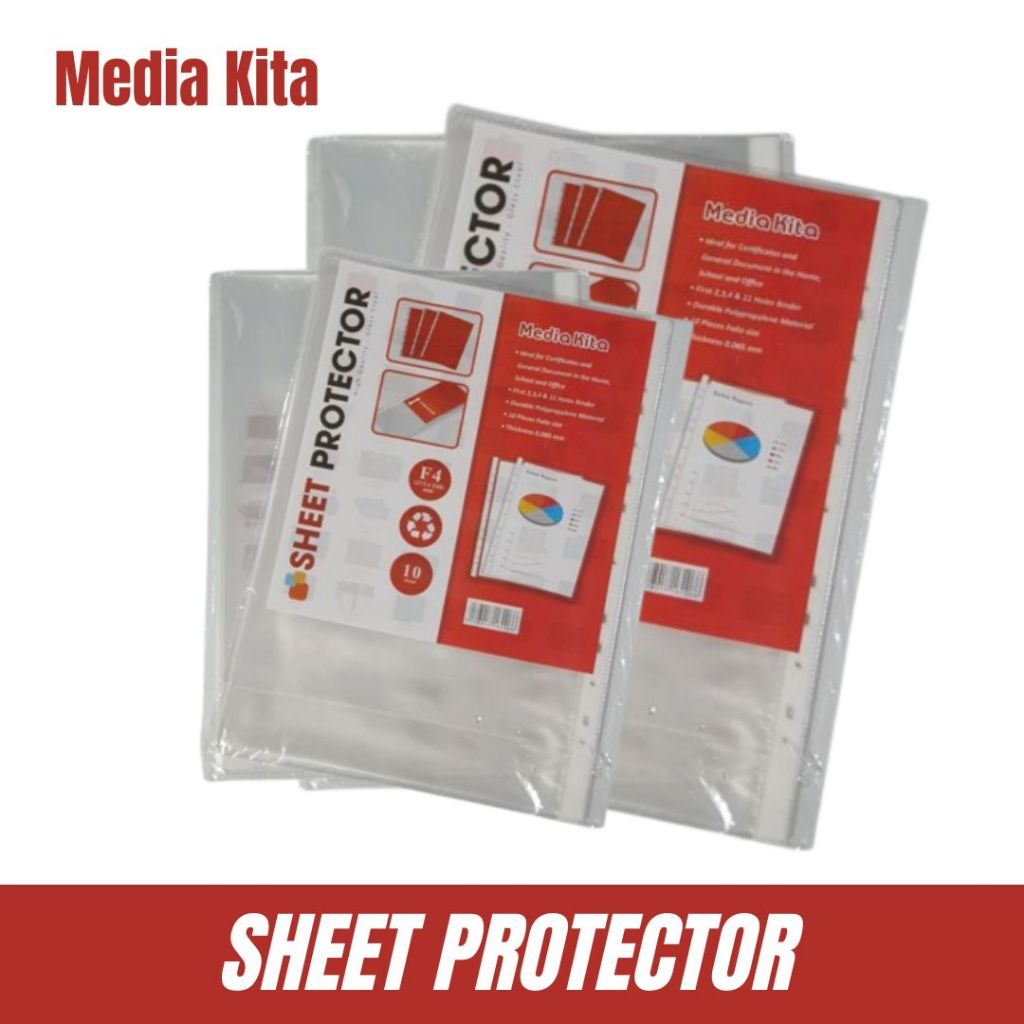 

Media Kita Sheet Protector F4 ( Folio ) isi 10 High Quality Glass Clear
