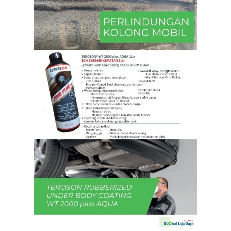Teroson Rubberized Under Body Coating WT2000+Aqua (1ltr)